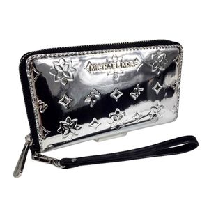 Michael Kors Silver Phone and Wallet Case